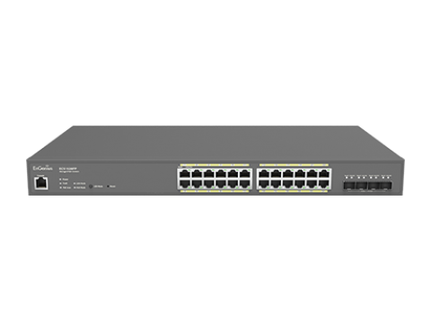 Cloud Managed Switch 24-port GbE PoE.at 410W 4x10Gb SFP+ L2 19i