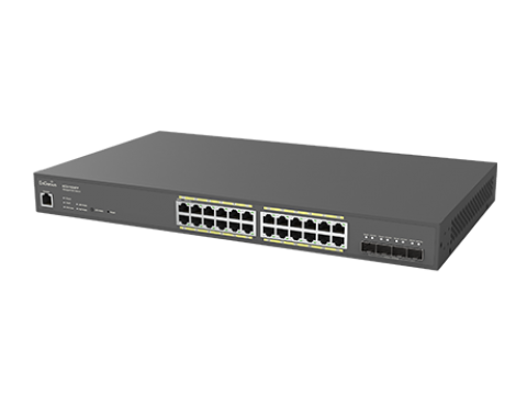 Cloud Managed Switch 24-port GbE PoE.at 410W 4x10Gb SFP+ L2 19i