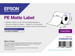 PE Matte Label - Continuous Roll: 203mm x 55m
