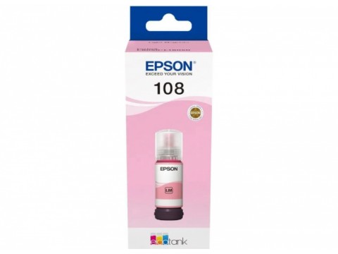 Контейнер с светло-пурпурными чернилами Epson 108 C13T09C64A/ЖЕЛТАЯ НАКЛЕЙКА