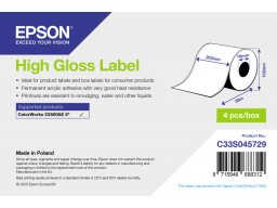 High Gloss Label - Continuous Roll: 203mm x 58m