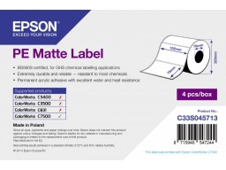 PE Matte Label – самоклеящийся рулон, с вырубкой: 102мм x 76мм, 1570 этикеток