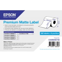 Premium Matte Label - Die-Cut Roll: 105mm x 210mm, 282 labels