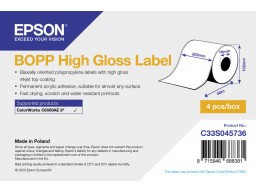 BOPP High Gloss Label - Continuous Roll: 203mm x 68m