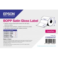 BOPP Satin Gloss Label (самоклеящийся рулон, с вырубкой): 102мм x 51мм, 2770 этикеток