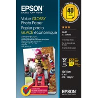 Epson Value Glossy Photo Paper 10×15 см, 2×20 листов (BOGOF)