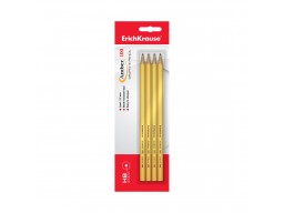 Блистер чернографитных шестигранных карандашей ErichKrause® Amber 100 HB (4 карандаша)