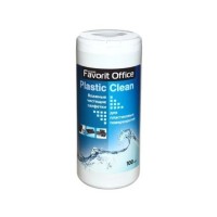 F230007 "FAVORIT OFFICE" Plastik Clean, влажные салфетки для пластика, туба 100 салфеток