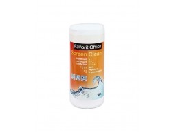 F130001 "FAVORIT OFFICE" Screen Clean, влажные салфетки для экранов LCD TFT, туба 100 салфеток