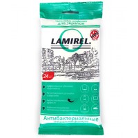 Антибактериальные чистящие салфетки Lamirel для экранов всех типов, 24 шт, еврослот, мягкая упаковка