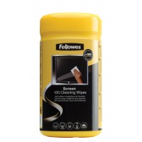 Салфетки для экранов Fellowes®, дерматологически безопасные, 100 шт. в тубе, UK