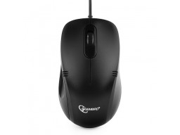 Мышь Gembird MOP-100, USB, черный, 2 кнопки+колесо кнопка, 1000 DPI, кабель 1.45-1.5м
