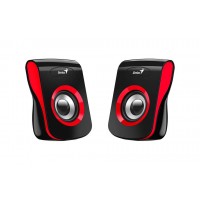 Колонки Genius SP-Q180 Red, 6W (3W x 2), USB питание, 20Hz-20KHz, 1,2 м, 3.5мм 31730026401