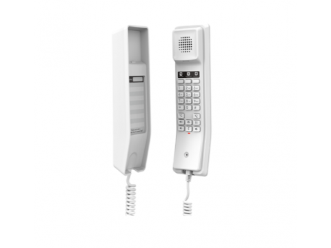 Grandstream GHP610, White Compact Hotel IP Phones, 2 lines, 2 SIP accounts, One 10/100 Mbsps Ethernet ports, PoE, No PSU included