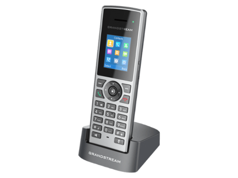 Grandstream DP722, Wireless DECT Phone, 5 Phones per BS, Colour Display, With cgarger and Power Supply