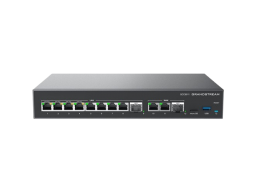 Grandstream GCC6011, All-in-one convergence device: VPN Router, NGFW, Switch and IP PBX. 2x 2.5G SFP, 10x GbE, 3 fixed WAN, 4x PoE-Out, 2.5Gbps NAT