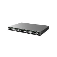 Grandstream GWN7806P, Layer 2+ Managed Network Switch, 48x GbE RJ45 PoE 802.3 af/at, up to 30W per port, 360W total power budget, 6x SFP+, stackable