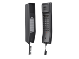 Grandstream GHP611, Black Compact Hotel IP Phones, 2 lines, 2 SIP accounts, One 10/100 Mbsps Ethernet ports, PoE, No PSU included