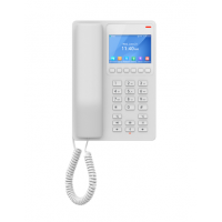 Grandstream GHP630, Compact Hotel IP Phone, 2 SIP accounts, 2 lines, 1x Ethernet 10/100 PoE, 480x320 (3.5") Color LCD, no PSU, White