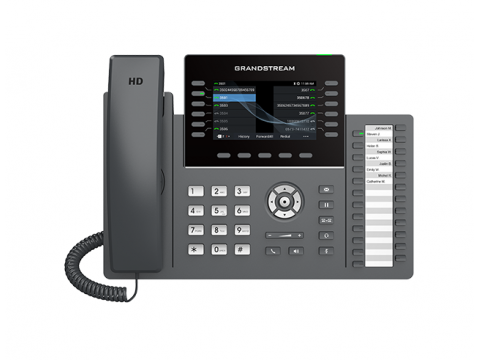 Grandstream GRP2636, 6 SIP accounts, 12 lines, 4,3 inch (480 x 272) capacitive touch screen TFT LCD, 6+6 configurable Virtual Programmable Keys per
