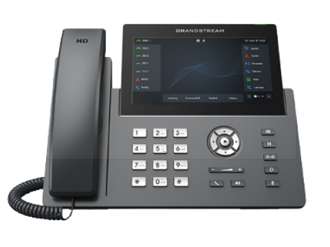 Grandstream GRP2670, 6 SIP accounts, 12 lines, 7 inch (1024×600) capacitive touch screen TFT LCD, 32 VPKs and 10 MPK, cloud provisioning & management