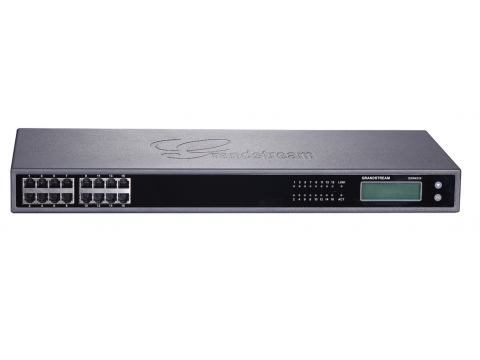 Grandstream GXW4216, 16 x RJ11 FXS ports and 1 x 50-pin Telco connector, 1 x 10M/100/1000 Mbps auto-sensing RJ45 port, G.711, G. 723, G.726