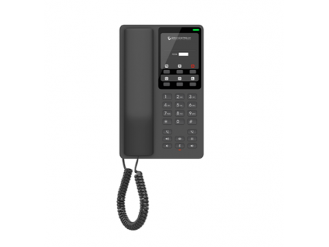 Grandstream GHP621W, Black Compact Hotel IP Phones, 2 lines, 2 SIP accounts, One 10/100 Mbsps Ethernet ports,USB Type-C port for charging external devices, PSU included