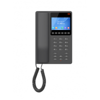 Grandstream GHP631, Compact Hotel IP Phone, 2 SIP accounts, 2 lines, 1x Ethernet 10/100 PoE, 480x320 (3.5") Color LCD, no PSU, Black