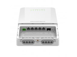 Grandstream GWN7710R, Layer 2 Lite Cloud Managed Switch, 1x 2.5G SFP, 5x GbE, 4x PoE/PoE+ or Passive PoE, max 100W total budget, 6KV surge protection