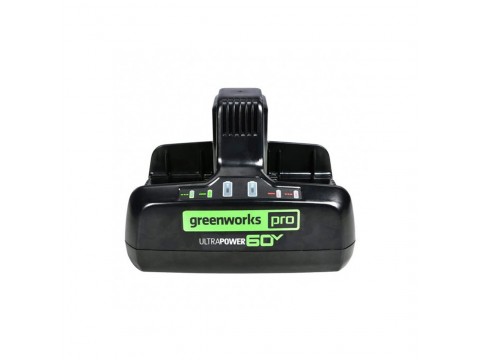 Быстрое зарядное устройство для двух аккумуляторов Greenworks 2954407 60V 10А