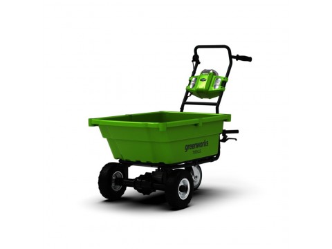 Садовая тележка самоходная Greenworks 40V 106 л с 1хАКБ 4 Ач и ЗУ