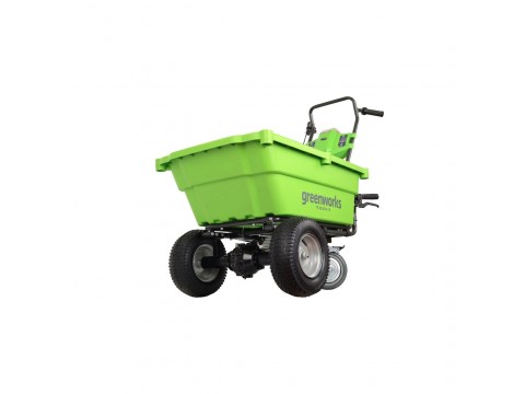 Садовая тележка самоходная Greenworks 40V 106 л с 1хАКБ 4 Ач и ЗУ