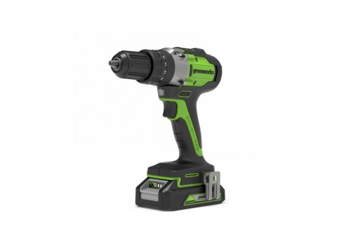 Дрель-шуруповерт аккумуляторная Greenworks 3704107UA, 24V, c 1хАКБ 2 Ач и ЗУ в кейсе