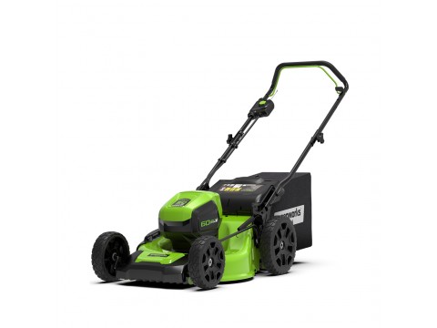 Газонокосилка аккумуляторная Greenworks 2502807UB 60V 46 см бесщеточная с 1хАКБ 4 Ач и ЗУ