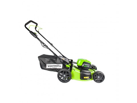Газонокосилка аккумуляторная Greenworks 2502807UB 60V 46 см бесщеточная с 1хАКБ 4 Ач и ЗУ