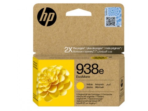 HP 4S6Y1PE 938e EvoMore Yellow Original Ink Cartridge  for OfficeJet Pro 9730/9720, up to 1650 pages.
