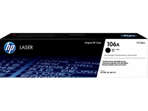 Картридж HP 106A, черный, оригинальный лазерный, 1000 страниц (W1106A)