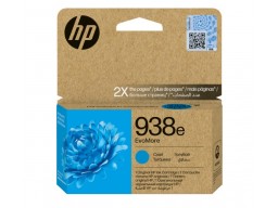 HP 4S6X9PE 938e EvoMore Cyan Original Ink Cartridge  for OfficeJet Pro 9730/9720, up to 1650 pages.