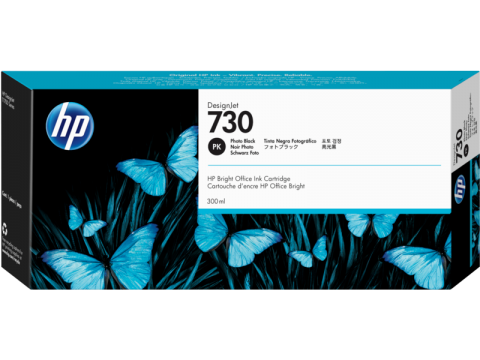 Струйный картридж HP 730 для HP DesignJet, 300 мл, черный фото (P2V73A)