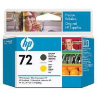 Матовая чёрная и жёлтая печатающая головка HP 72 (C9384A)