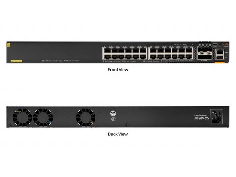 Коммутатор HPE Aruba Networking CX 6200F 24G Class 4 PoE 4SFP+ 370W Switch (JL725B)
