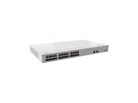 Неуправляемый коммутатор / S110-24LP2SR / 24-port Gigabit PoE+ / 2 GE SFP Uplink Ports / 24 x 10/100/1000BASE-T Downlink Ports / PoE Power: 124W / IP20 Protection