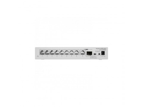 Неуправляемый коммутатор / Huawei eKitEngine S110-8P2ST / 8x PoE+ порты / 1x GE SFP Uplink / 1x 10/100/1000BASE-T Uplink / PoE Budget: 124W / PoE Load: 155W / IP20 Protection