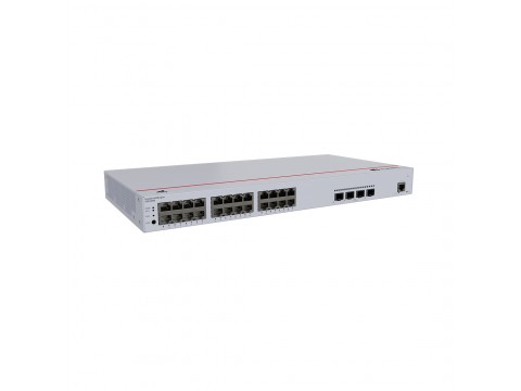 Коммутатор Huawei eKitEngine S220-24P4X / 128 Gbps Switching Capacity / 95 Mpps Throughput / 24 PoE+ Ports / 4 10GE SFP+ Uplink Ports / 400W PoE Budget / MTBF 60.18 Years / MTTR 2 Hours