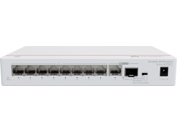 Коммутатор HUAWEI S110-8T2ST (8*10/100/1000BASE-T, 1*GE SFP combo 1*10/100/1000BASE-T port, 56V DC, desktop, fanless)