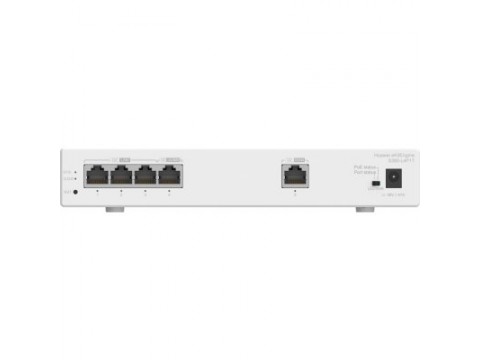 Шлюз мультисервисный Huawei S380-L4P1T (1xGE WAN, 4xGE LAN, PoE+ 50W, 150 users, f.performance 2Gbps,12V DC)