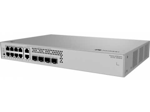Коммутатор HUAWEI S310S-10PN4JX / L2+ / 6*1GE / 2*2.5GE PoE+ ports 128W / 2*1GE RJ45 / 2*2.5GE SFP / 2*10GE SFP+ ports / AC