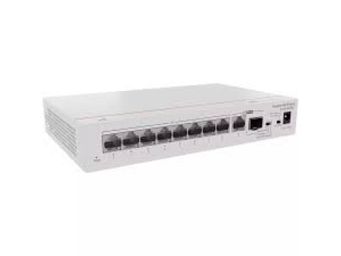 Коммутатор Huawei S110-8P2ST (8*10/100/1000BASE-T, 124W PoE+, 1*GE SFP, 1*10/100/1000BASE-T port, power adapter 56V DC)