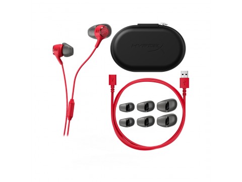 Наушники с микрофоном HyperX Cloud Earbuds III S Red