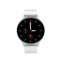 CANYON Badian SW-68, Smartwatch, Realtek 8762CK, 1.28''TFT 240x240px; RAM : 160KB,  Lithium-ion polymer battery, 3.7V 190mAh Include, Silver Zinc alloy middle frame + plastic bottom case+ white Silicone strap + silver strap buckle, 44.9x 10.9mm, stra